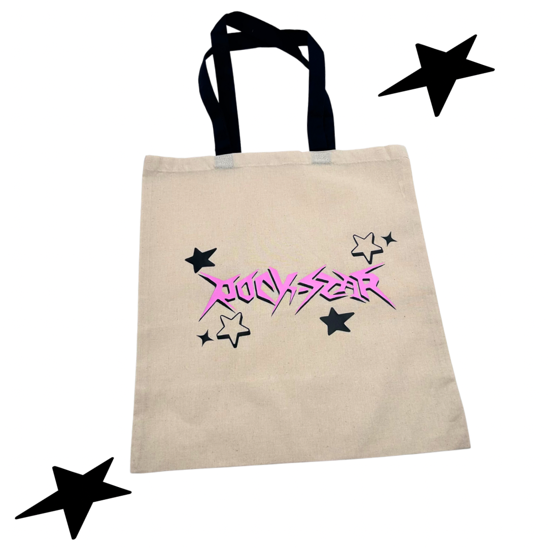 Stray Kids Rockstar Black Handle Tote Bag Tucy Stray kids rockstar black handle tote bag tucy